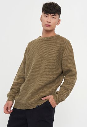 Sweater Hombre Tejido R-Neck Verde Corona,hi-res