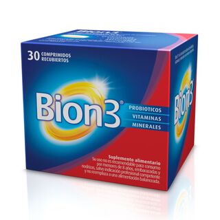 Bion 3 Vitaminas, Minerales Y Probióticos 30 Comprimidos,hi-res