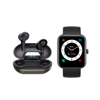 Pack Black Smartwatch Live 206 + Audífonos Sense F1 Lhotse,hi-res