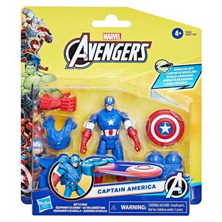 Figura de Acción Marvel Avengers Epic Hero Series Capitán América Con Equipamiento de Batalla,hi-res