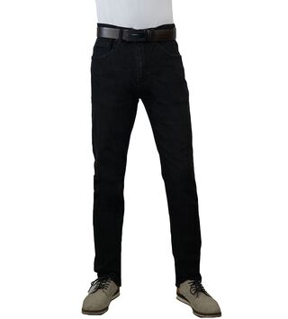Jeans tiro alto-alto semi recto negro,hi-res