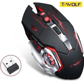 Mouse Gamer Inalámbrico Usb Recargable Led T-wolf,hi-res