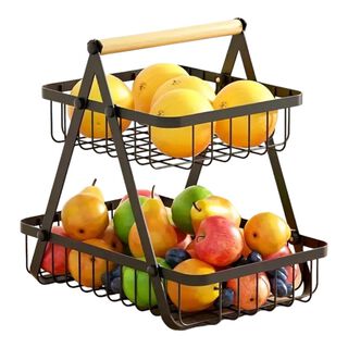 Frutero mesa estante 2 niveles para frutas verdulero,hi-res