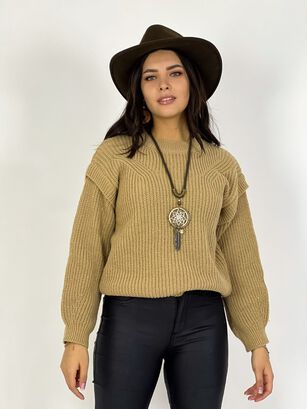 Sweater de Lana Basic Detalle Doble Costura,hi-res