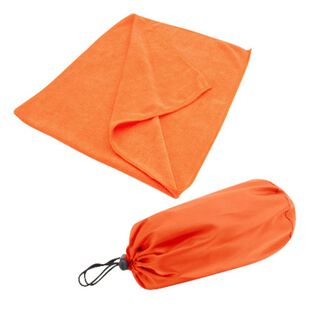 Toalla deportiva de microfibra color naranja,hi-res