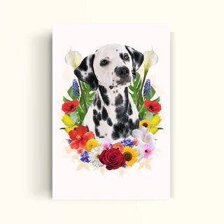 Cuadro personalizado de tu mascota: Petprint - Floreados Perros o Gatos,hi-res