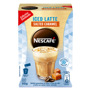 Café NESCAFÉ® Iced Latte Salted Caramel 98g 7 sobres,hi-res