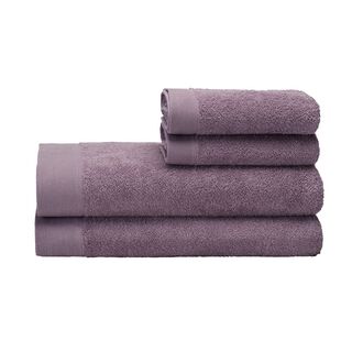 Set 2 toallas mano y 2 toallones baño Elegance malva, 100% algodón, 550 gr/m2,hi-res