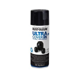 Spray Aerosol Ultra Cover 2x Negro Brillante Rust Oleum,hi-res