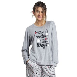 Pijama algodón gris Art 21463,hi-res