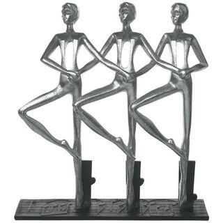Figura Decorativa Bailarinas Abstractas Silver,hi-res