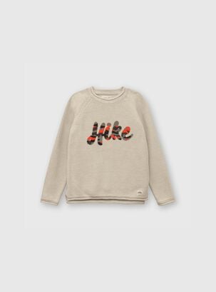 Sweater De Niño Hike Beige (2 A 12 Años) Colloky,hi-res
