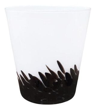 Florero de vidrio fabricado en polonia 16 cm negro,hi-res
