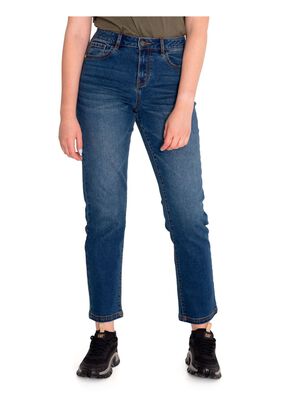 Jeans Mujer Triblend High-Rise Straight Azul,hi-res