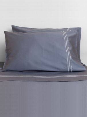 Set de sábana bordada modelo Genaro 300 hilos 100% algodón satinado.,hi-res