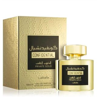 Perfume Lattafa Confidential Private Gold EDP 100 Ml Unisex,hi-res