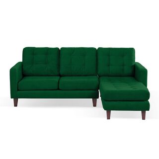 Sofa Chaiselong Der Napoles Tela Velvet  Verde,hi-res