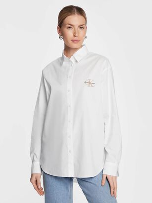 Camisa manga larga para dama Blanco Calvin Klein,hi-res