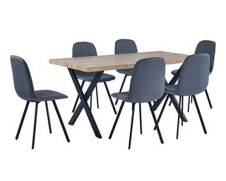 Comedor 6 sillas Tomasa natural/gris M+Design,hi-res