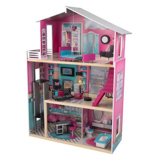 Casa Luxury de madera de 3 pisos para Muñecas tipo Barbie,hi-res