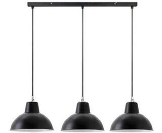 Lámpara Colgante Loft 3 Luces Negro,hi-res