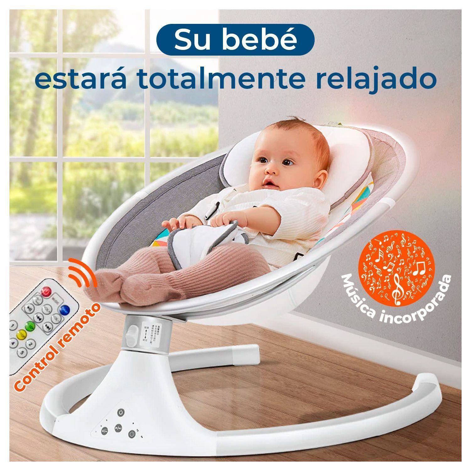 Silla cuna Mecedora automática bebe control remoto