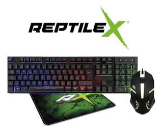 Kit Gamer 3 en 1 Teclado Mouse y Pad ReptileX Led,hi-res