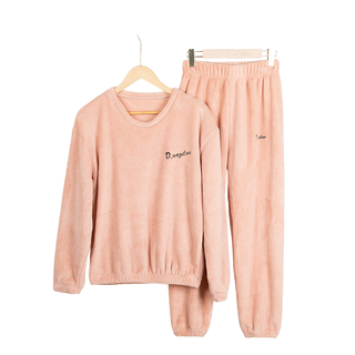 Conjunto De Ropa Pijama Polar Para Mujer 2 Piezas Talla Única - Rosa,hi-res