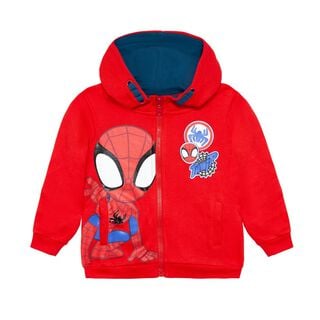Poleron Niño Spiderman Dibujo Rojo Marvel,hi-res