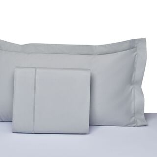 Juego sábanas 2 plazas Premium Satén 380 hilos, 100% algodón color gris,hi-res