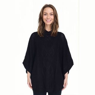 Sweater Mujer Poncho Negro Fashion´s Park,hi-res