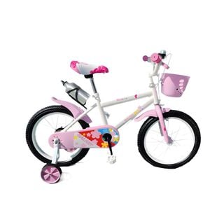 Bicicleta Infantil Lumax Aro 12 Rosado Con Rueditas,hi-res