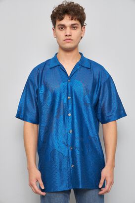 Camisa casual  azul hust talla L 105,hi-res