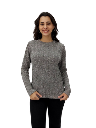 Sweater Texturizado Gris,hi-res