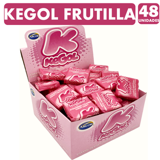 Kegol Frutilla - Masticable Rosado (Caja Con 48 Unidades),hi-res
