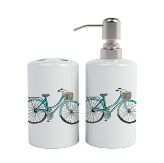Set de baño cerámica 2 piezas bicicleta Paper Home,hi-res