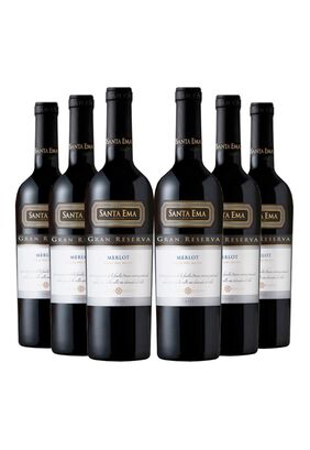 6 Vinos Santa Ema Gran Reserva Merlot,hi-res
