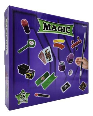 Set Juego De Magia Magic 45 Trucos De Mago Con Varita Niños,hi-res