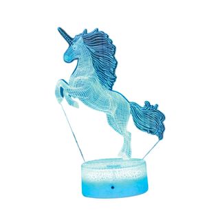 Lámpara de noche espantacuco Unicornio 3D Multicolor,hi-res