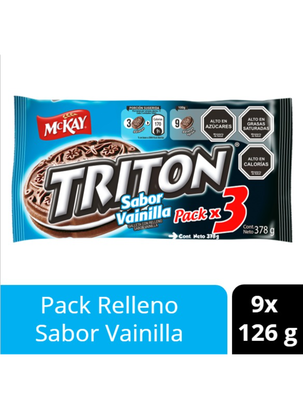Galleta sandwich TRITON® Vainilla Multipack 9x126gPor Nestlé,hi-res