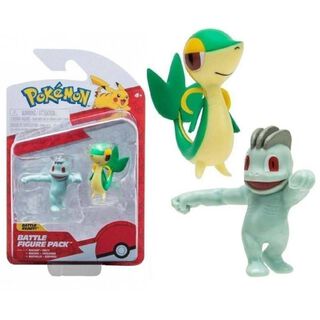 Pokémon Battle Figure Pack - Machop Y Snivy,hi-res