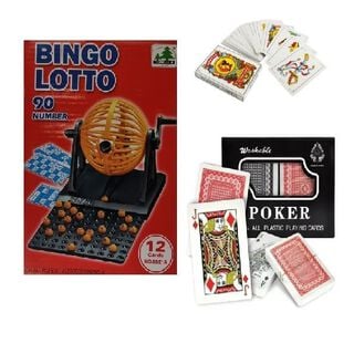 Pack Bingo-Loto Naipe Español y Naipe Ingles Plastificado,hi-res