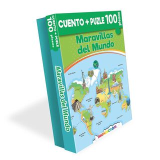 CUENTO + PUZLE MARAVILLAS DEL MUNDO (100 PIEZAS),hi-res