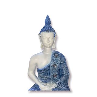 Buda Meditando Celeste - S4212C,hi-res