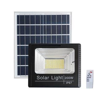 Foco Solar 200w Ip67 con Panel Solar y Control,hi-res