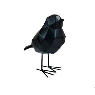 Figura Pájaro Negro Resina Mirlo Antico Home,hi-res