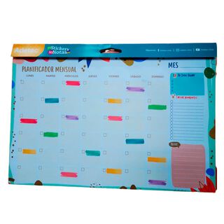 Calendario Planificador Mensual  30 Hojas + Stickers,hi-res