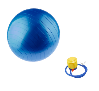 Balon Pelota Yoga Pilates 55cm + Inflador-Azul,hi-res