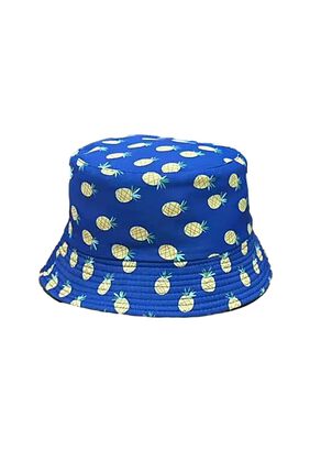 Sombrero Pescador Azul Diseño Piña 13*18cm,hi-res