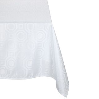 Mantel Rectangular Geometrico Blanco 140cm x 220cm,hi-res
